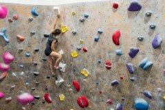 Woman Climbing in San Fernando Valley Gym