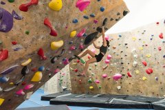 Woman Climbing in San Fernando Valley Gym