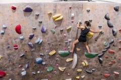 Woman Climbing in San Fernando Valley Gym