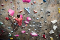 Man Climbing in San Fernando Valley Gym