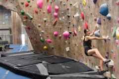 Woman Climbing in San Fernando Valley Gym